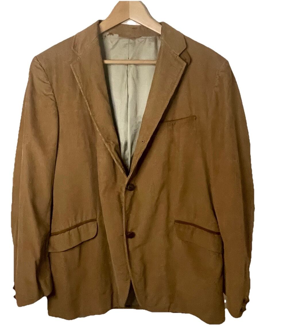 VTG 60s McGregor Tan Corduroy Blazer Jacket Sport Coat - Leather Trim 42R Preppy